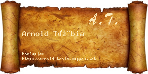 Arnold Tóbia névjegykártya